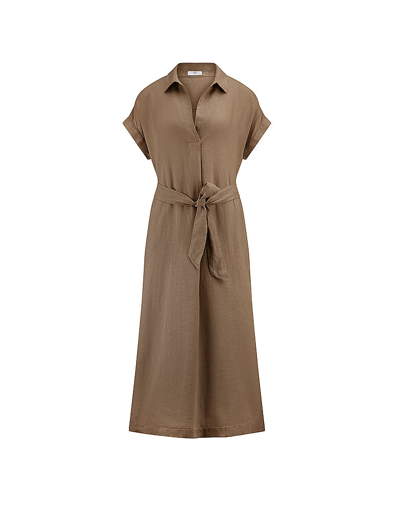 Riani Vestido de lino marrón 40