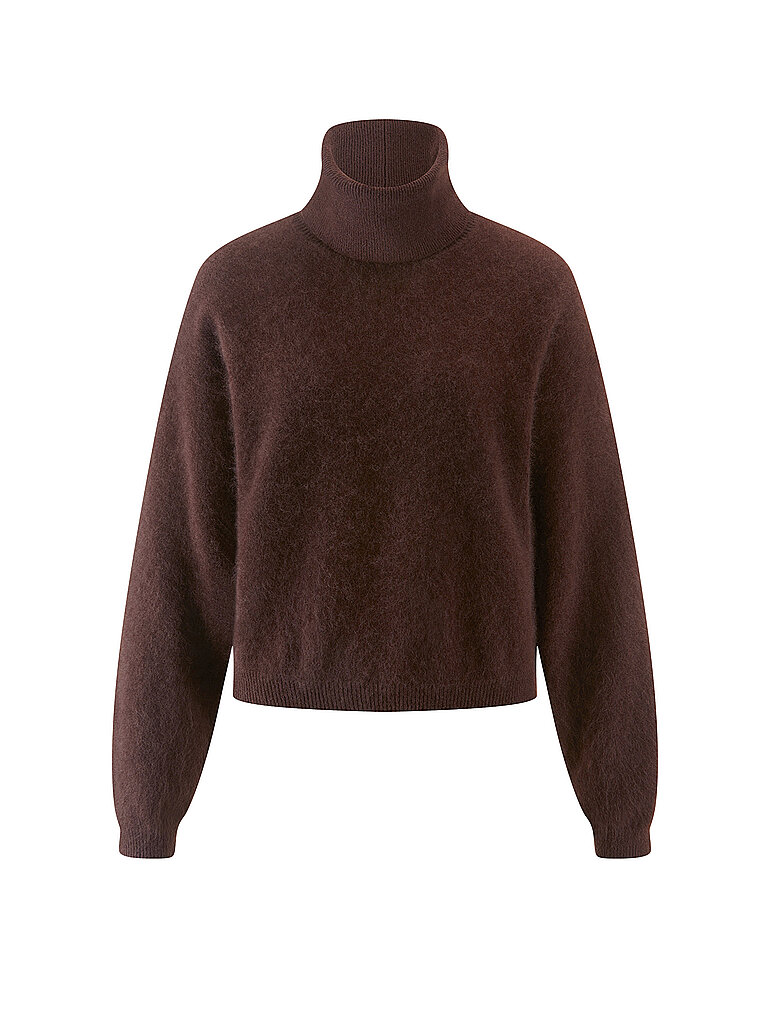 Riani Jersey de cuello alto marrón