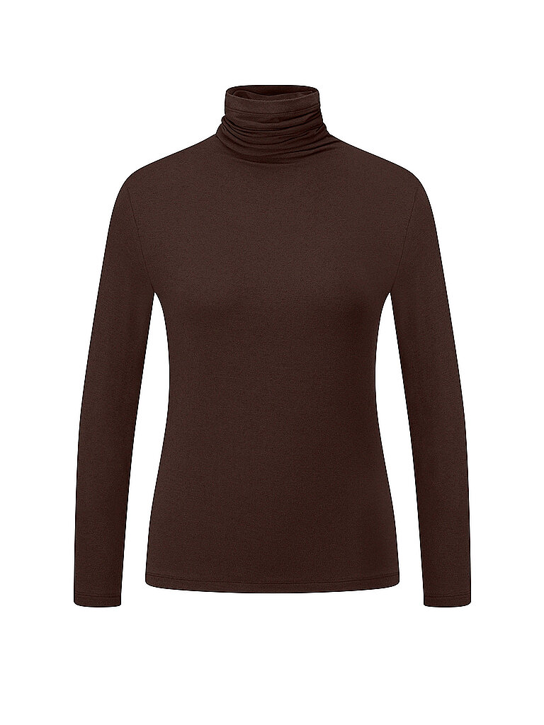 Riani Jersey de cuello alto marrón