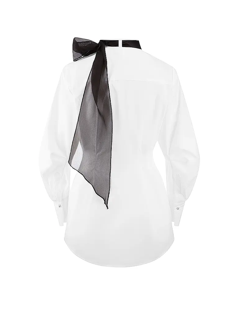 RIANI | Bluse
Produktname: Bluse
Marke: RIANI
Farbe: weiss
Kategorien: Mode,Damen

Ärmellänge: Langarm
Material: Baumwolle,Polyester / Polyamid
Kragenform: Hemdblusenkragen
Musterung: Unifarben
Passform (Oberbekleidung): Regular,Long
Stil: Pure | 