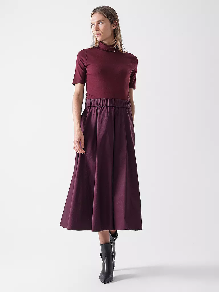 RIANI | Midi falda | Rojo oscuro