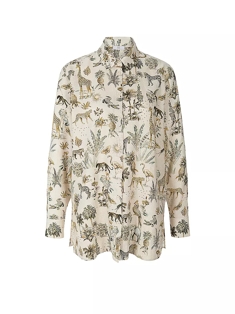 RIANI | Nombre del producto: Blusa de lino
Marca: RIANI
Color: crema
Categorías: Moda, Mujer
Etiquetas: Tallas grandes

Largo de manga: Manga larga
Material: Lino
Forma del cuello: Cuello de camisa
Diseño: Animal, Estampado
Corte (Prenda exterior): Regular
Esti | Crema