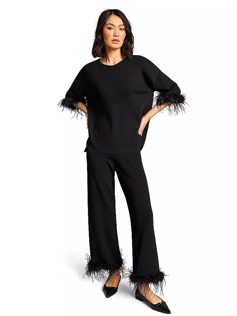 RIANI | Pantalón de corte acampanado | Negro