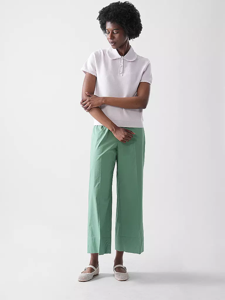 RIANI | Pantalón Wide Leg Fit | Verde