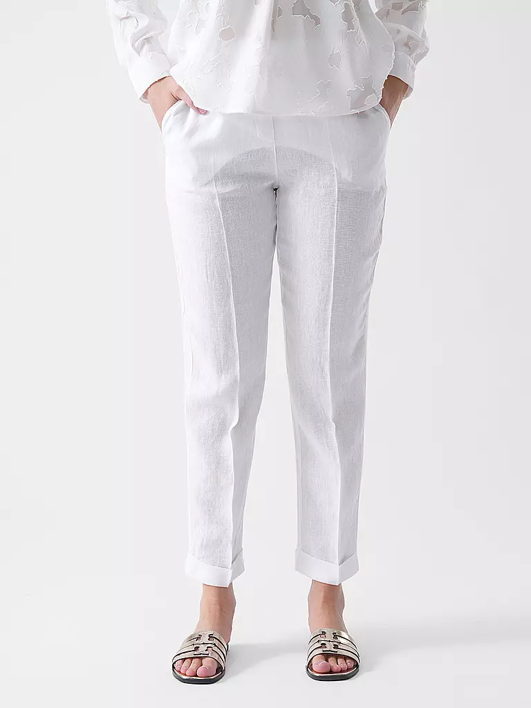 RIANI | Pantalones de lino | Blanco
