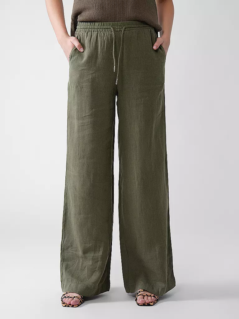 RIANI | Pantalones de lino | Verde