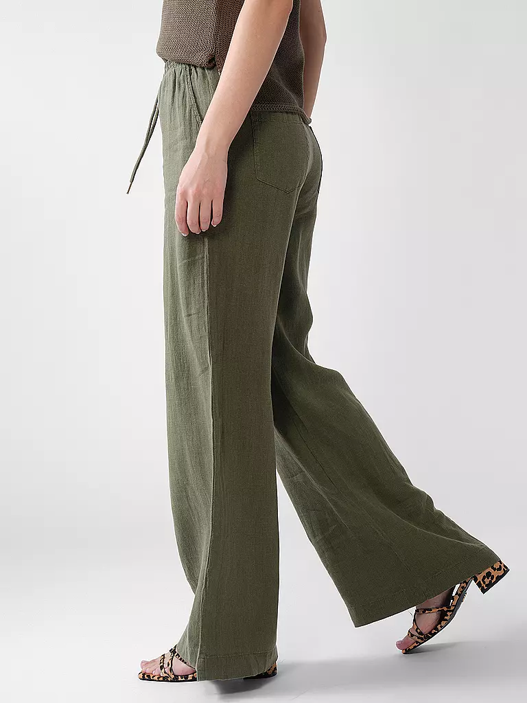 RIANI | Pantalones de lino | Verde