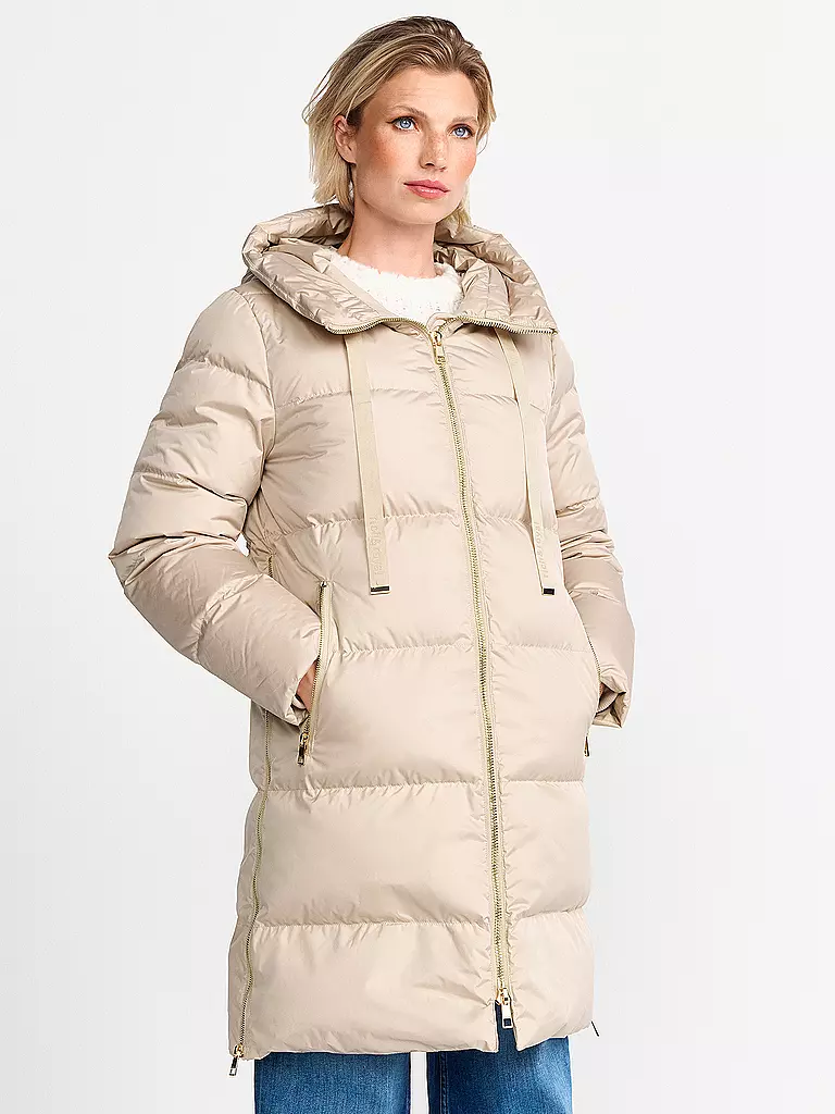 RICH & ROYAL | Abrigo acolchado de plumón | Beige