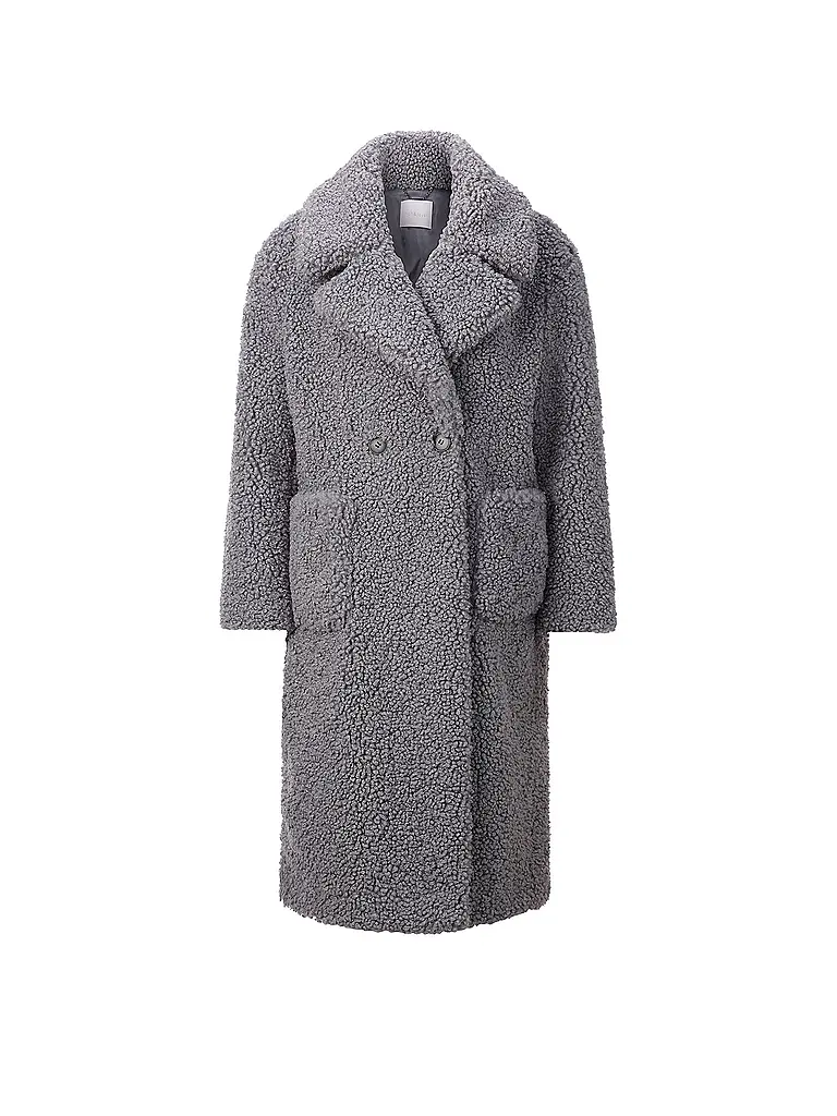 RICH & ROYAL | Abrigo de piel sintética | Gris