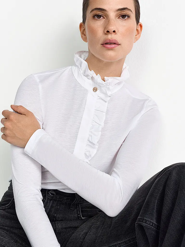 RICH & ROYAL | Camiseta de manga larga | Blanco