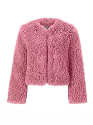 RICH & ROYAL | Chaqueta con aspecto de piel, corte cropped | Fucsia