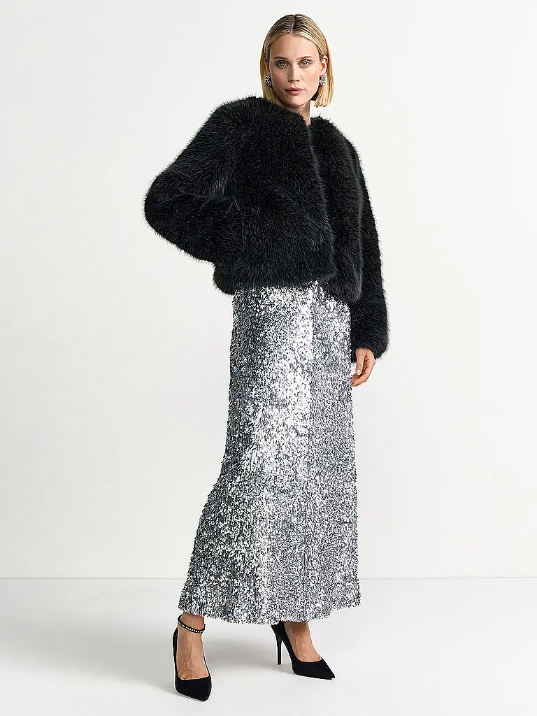 RICH & ROYAL | Chaqueta con aspecto de piel | Negro