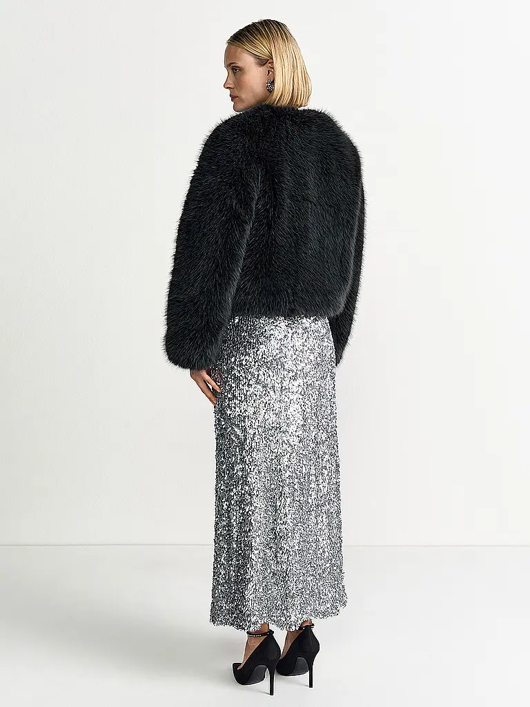 RICH & ROYAL | Chaqueta con aspecto de piel | Negro