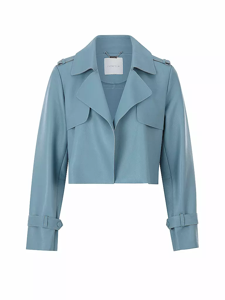 RICH & ROYAL | Chaqueta de cuero | Azul claro