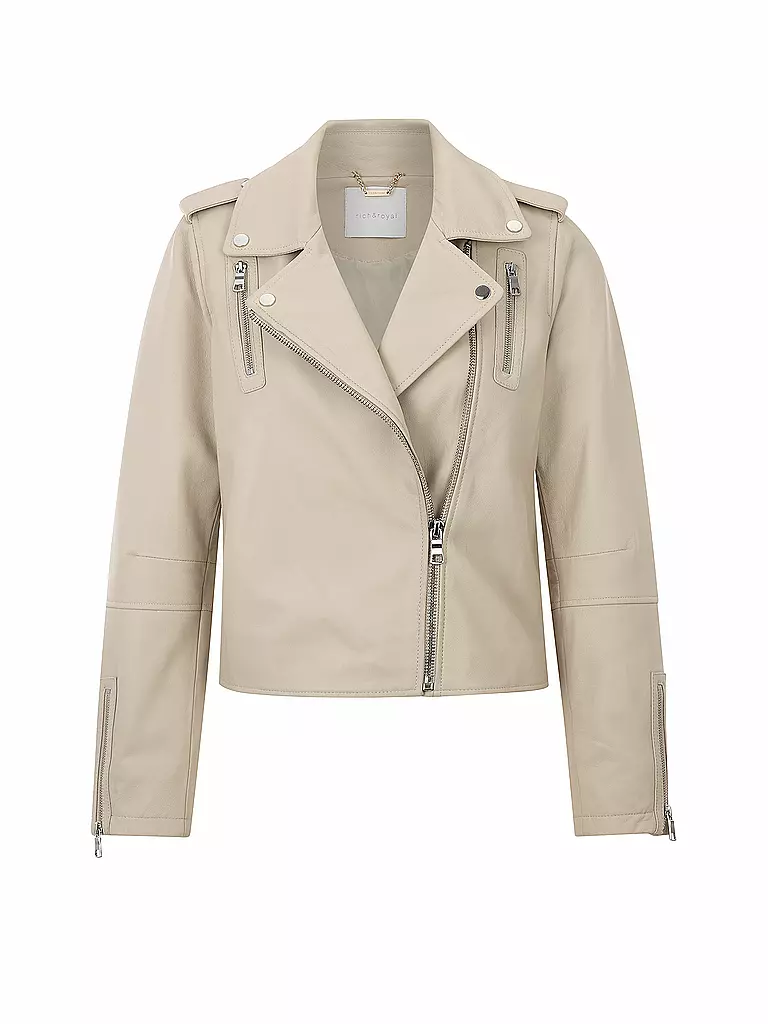 RICH & ROYAL | Chaqueta de cuero | Beige
