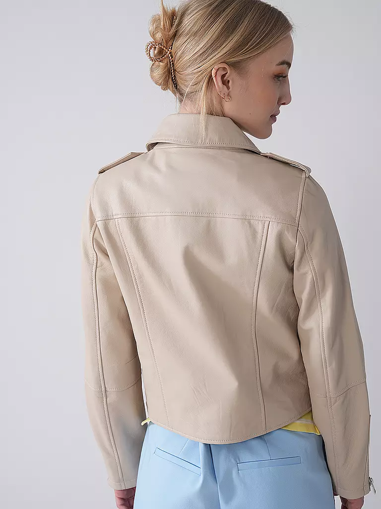 RICH & ROYAL | Chaqueta de cuero | Beige
