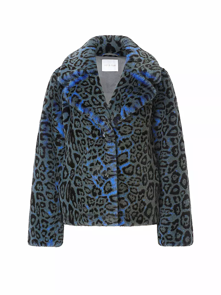 RICH & ROYAL | Chaqueta en óptica de piel | Azul