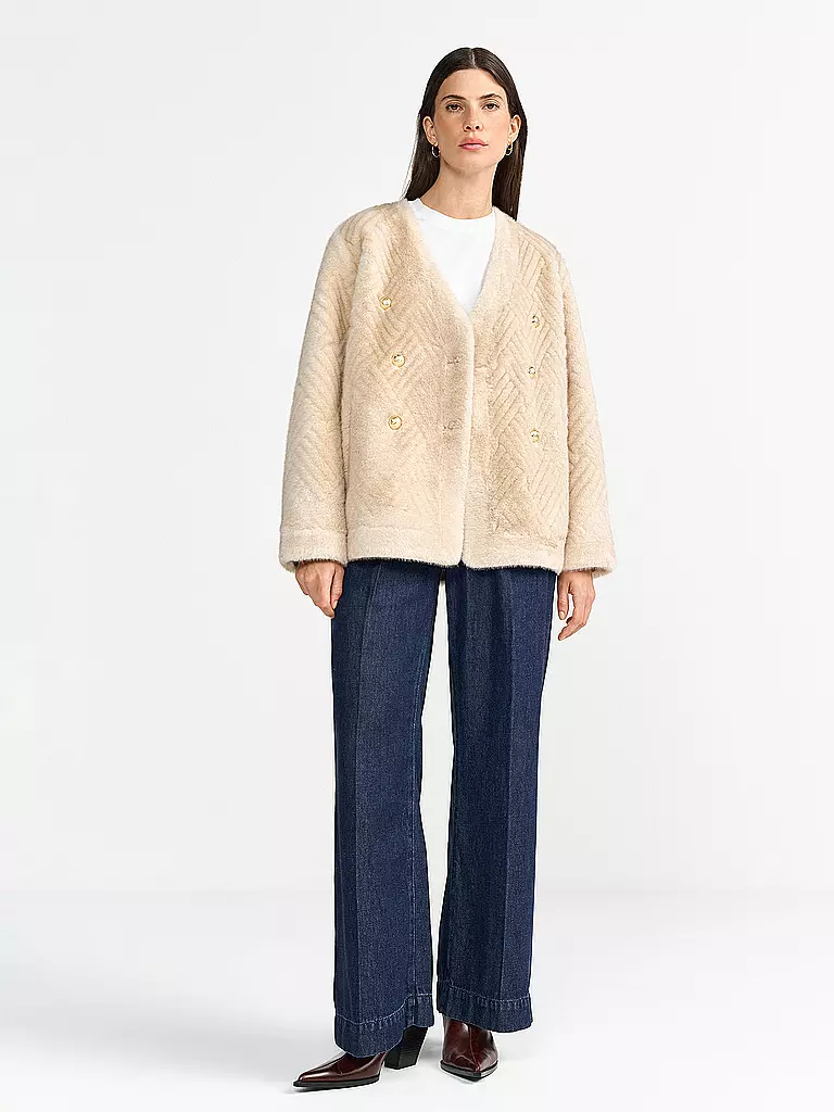 RICH & ROYAL | Chaqueta en imitación de piel | Camel