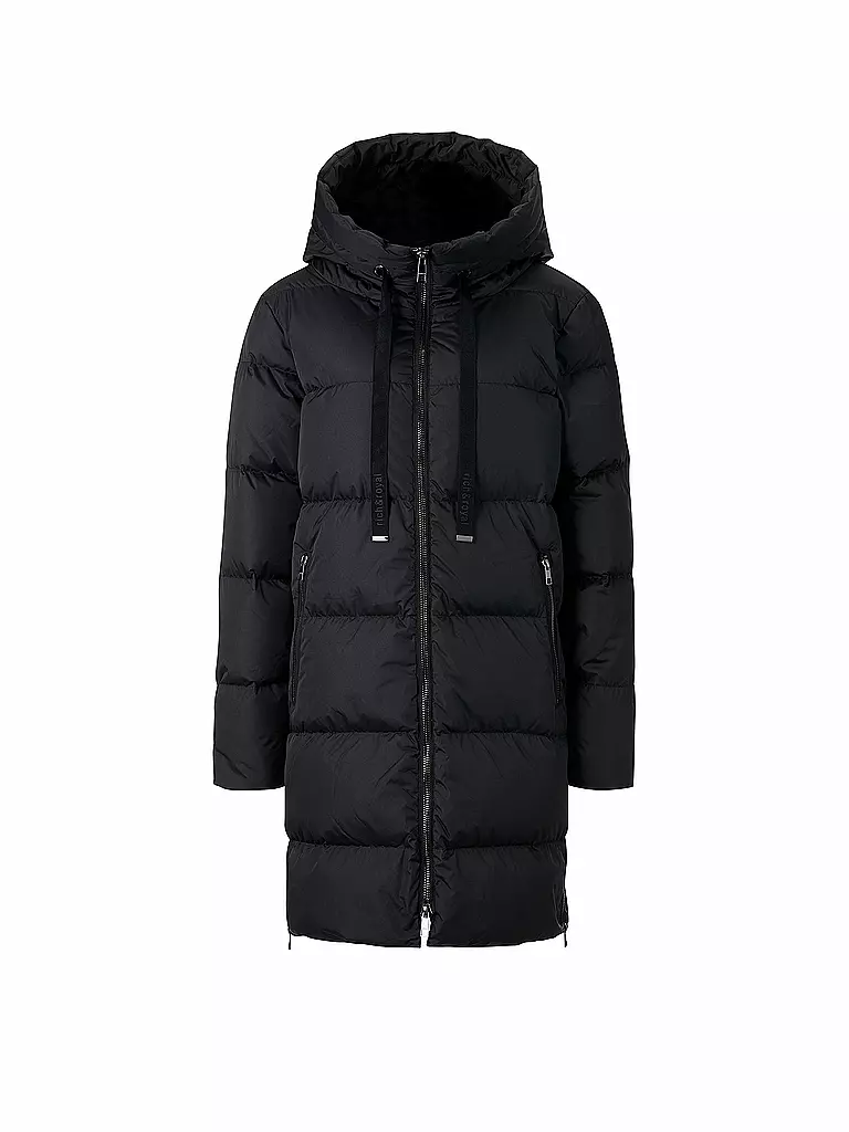RICH & ROYAL | Daunensteppmantel | Negro