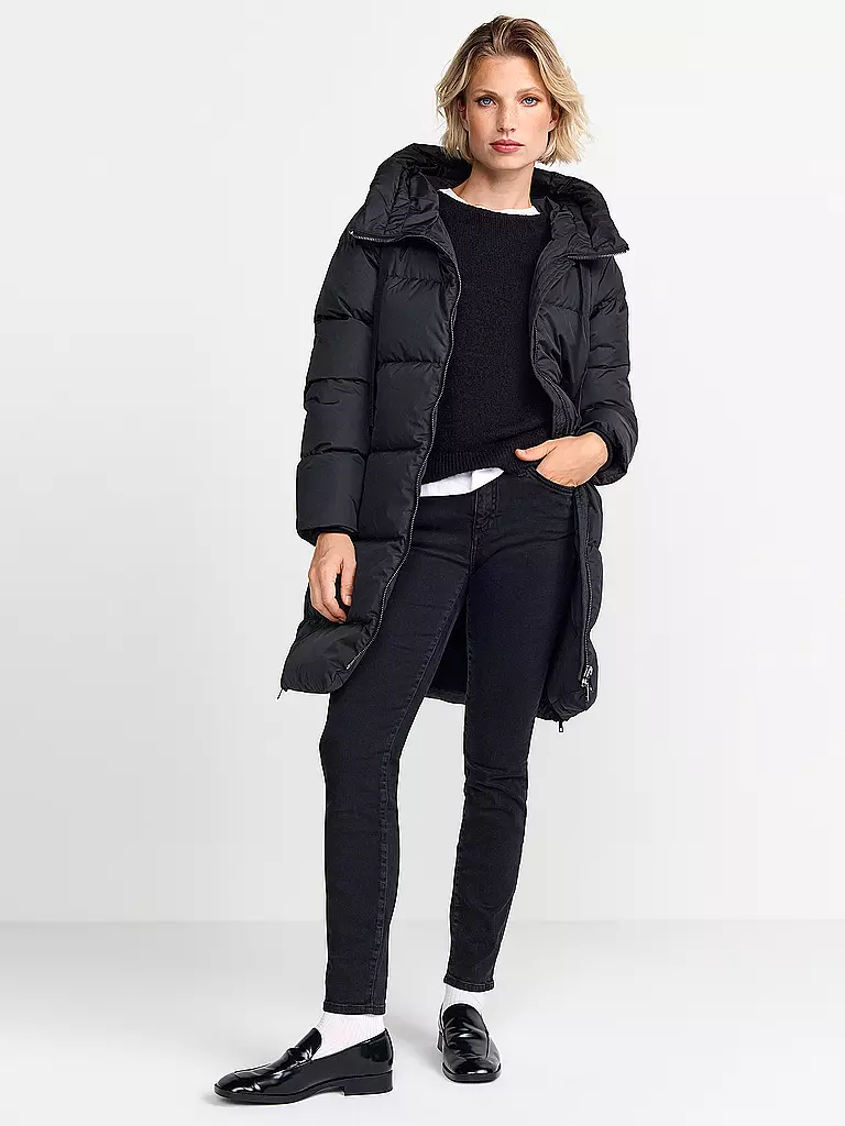 RICH & ROYAL | Daunensteppmantel | Negro