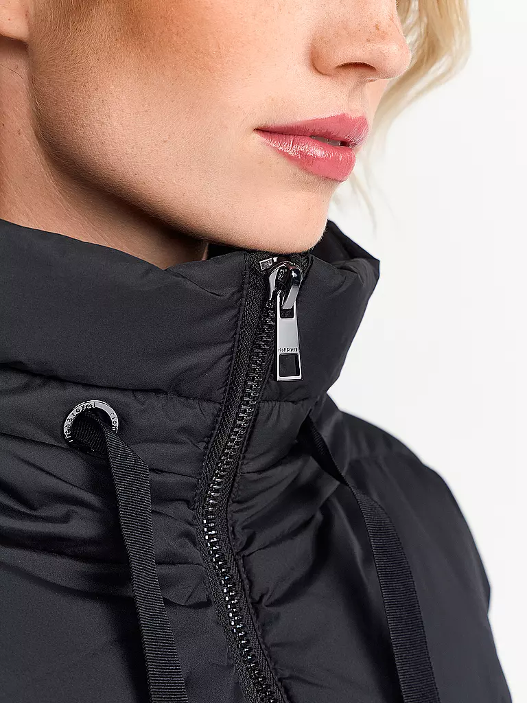RICH & ROYAL | Daunensteppmantel | Negro