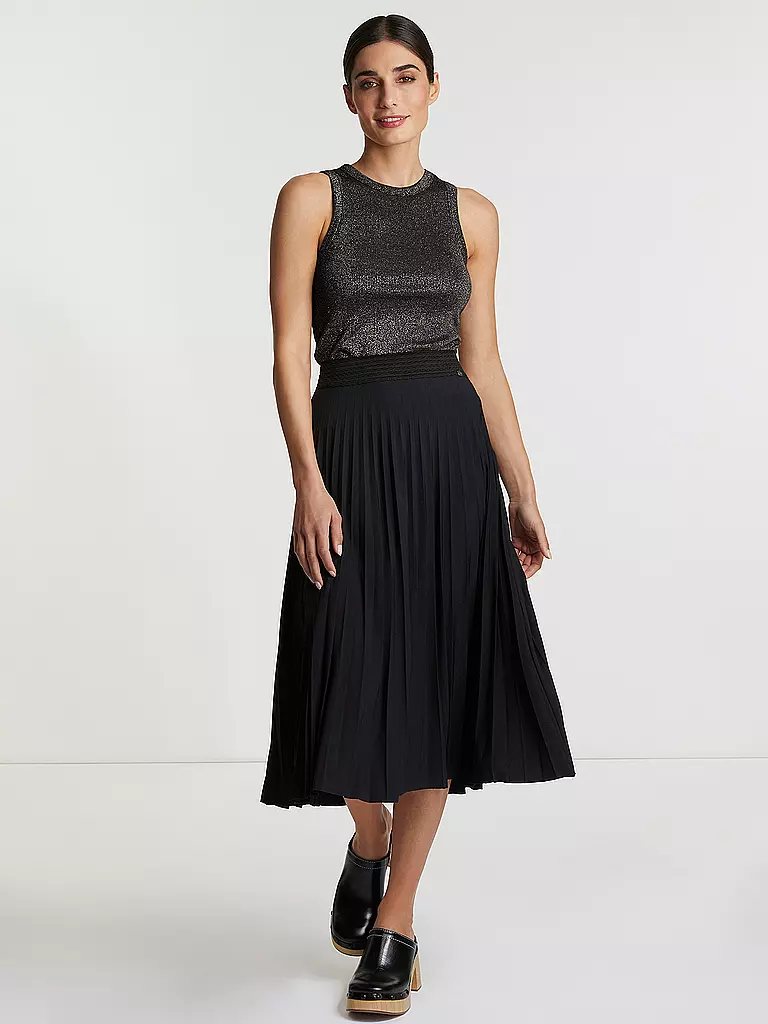 RICH & ROYAL | Falda plisada | Negro