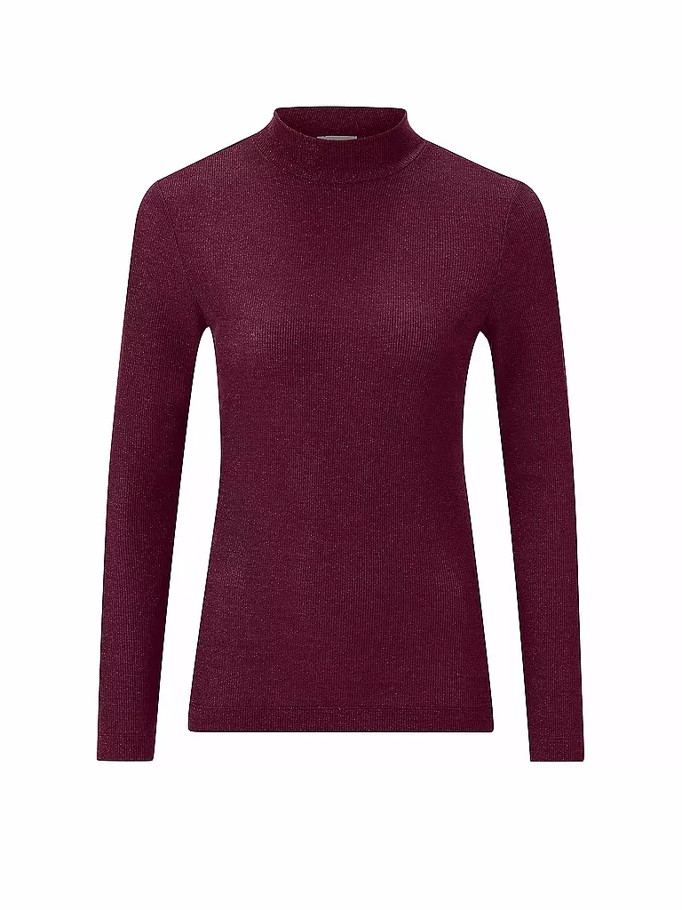 RICH & ROYAL | Jersey de cuello alto | Rojo oscuro