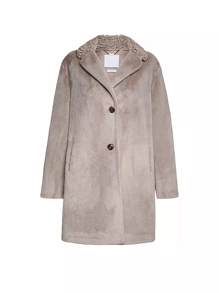 RICH & ROYAL | Mantel in Felloptik | Gris