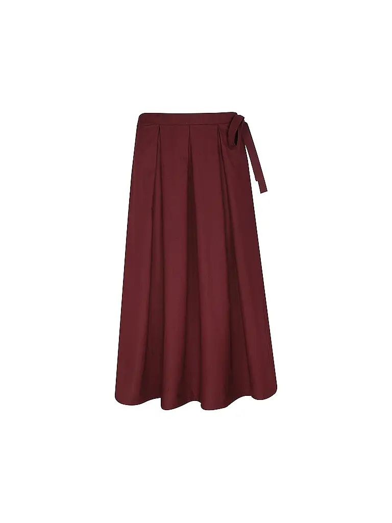 RICH & ROYAL | Midi falda | Rojo oscuro