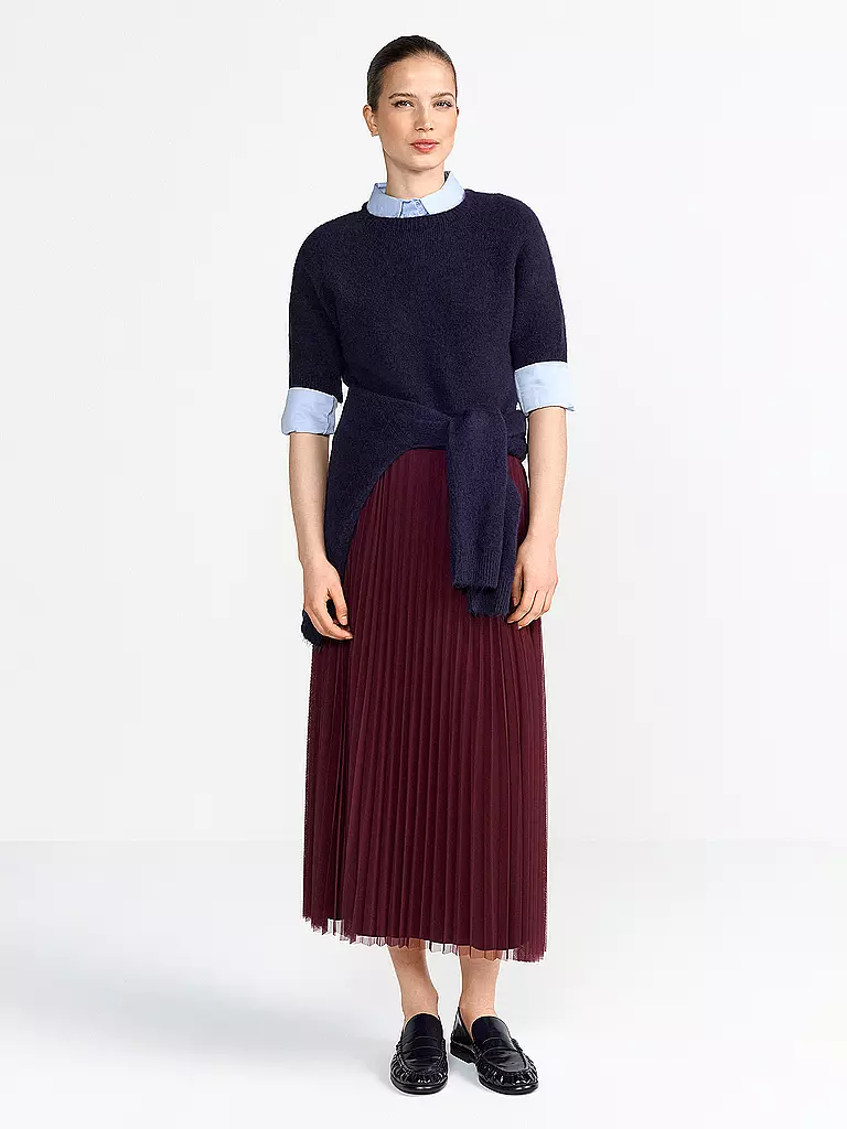 RICH & ROYAL | Midi falda | Rojo oscuro