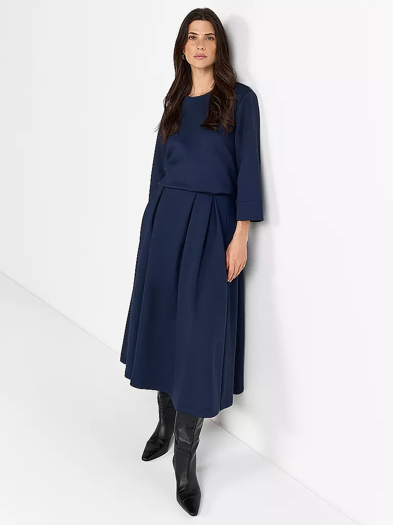 RICH & ROYAL | Midi falda | Azul oscuro