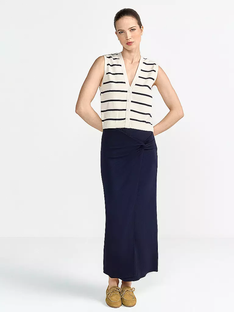 RICH & ROYAL | Midi falda | Azul oscuro