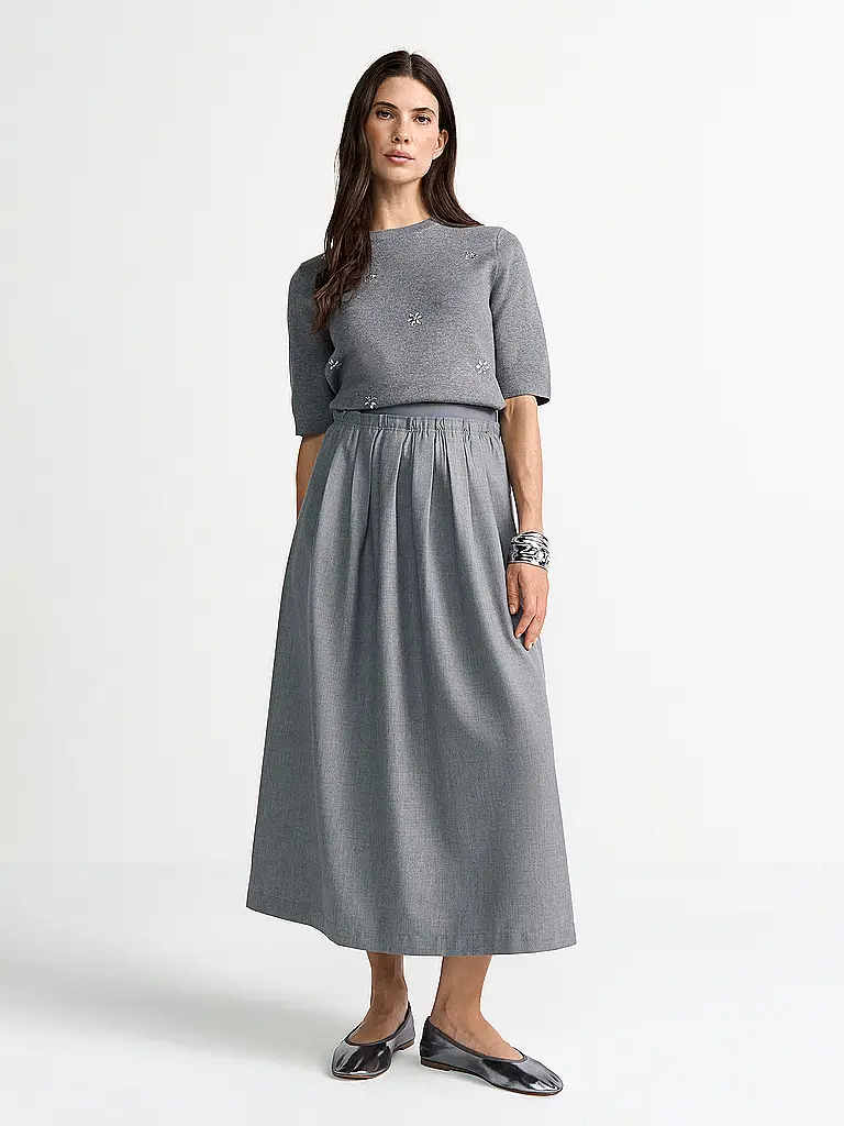 RICH & ROYAL | Midi falda | Gris