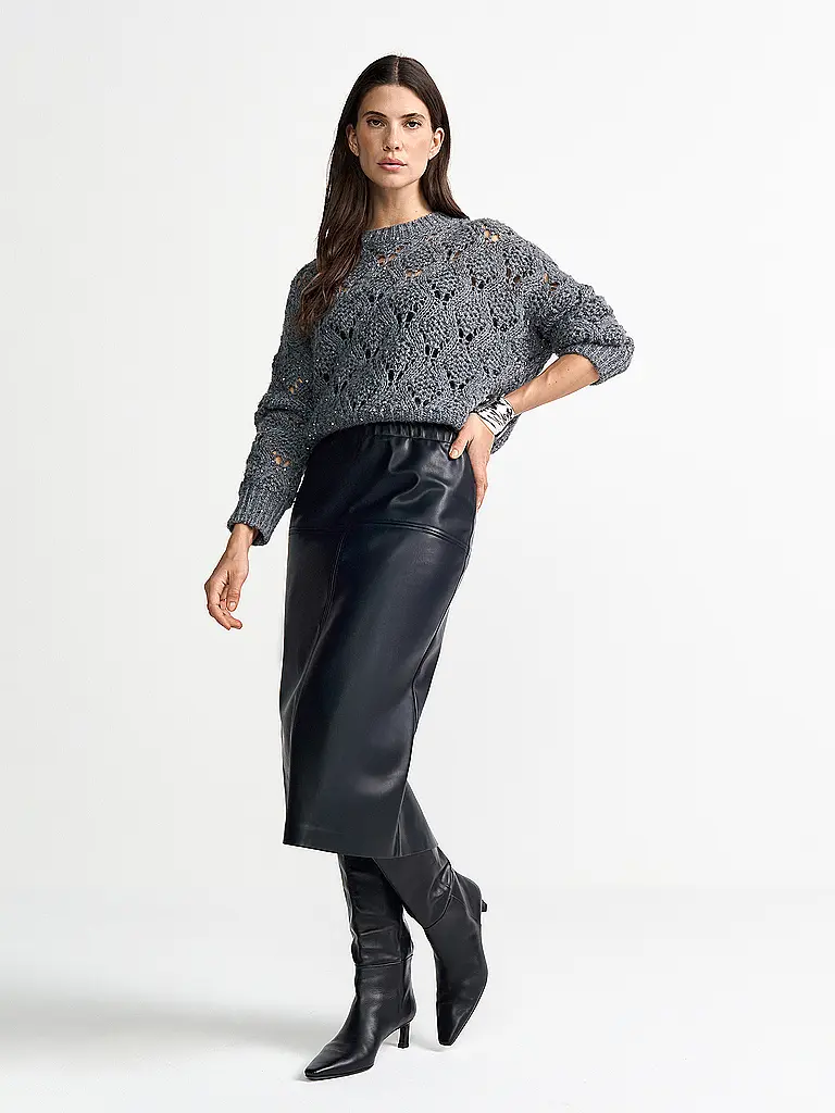 RICH & ROYAL | Midi falda | Negro