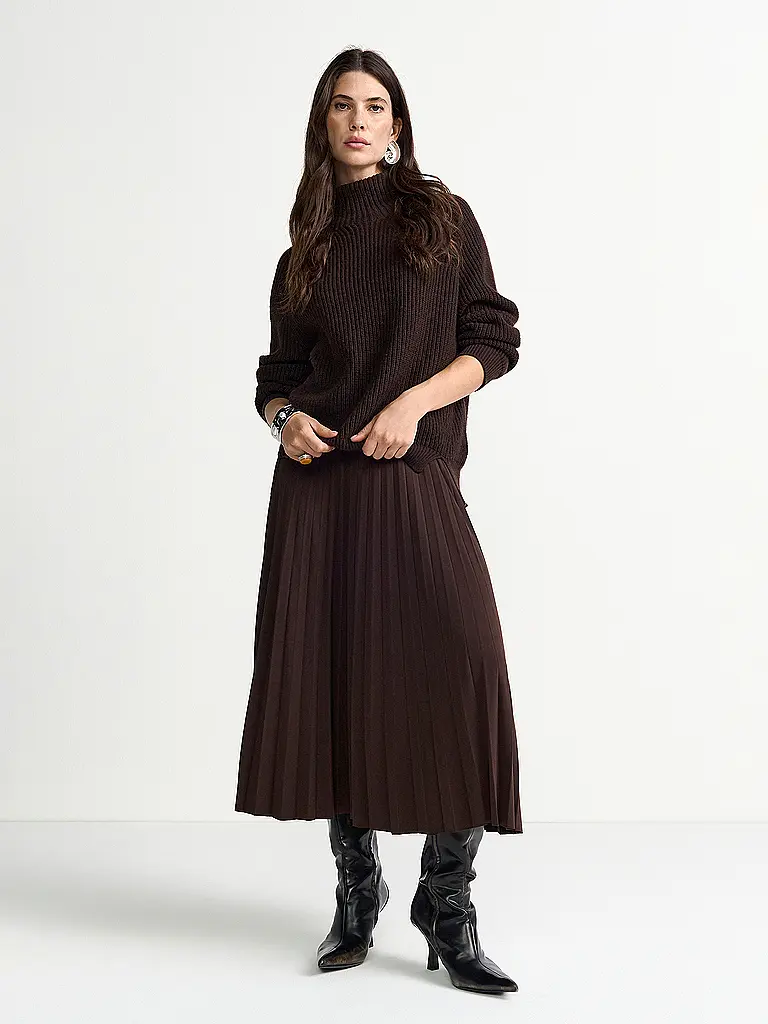 RICH & ROYAL | Midi falda | Marrón