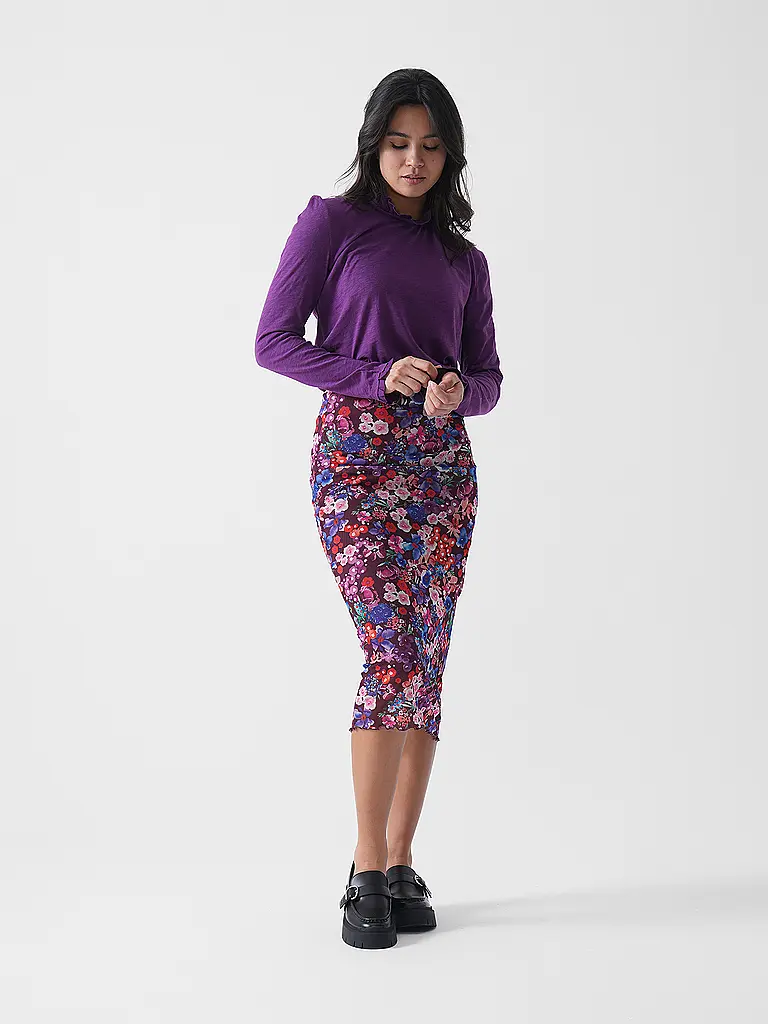 RICH & ROYAL | Midi falda | Rojo oscuro