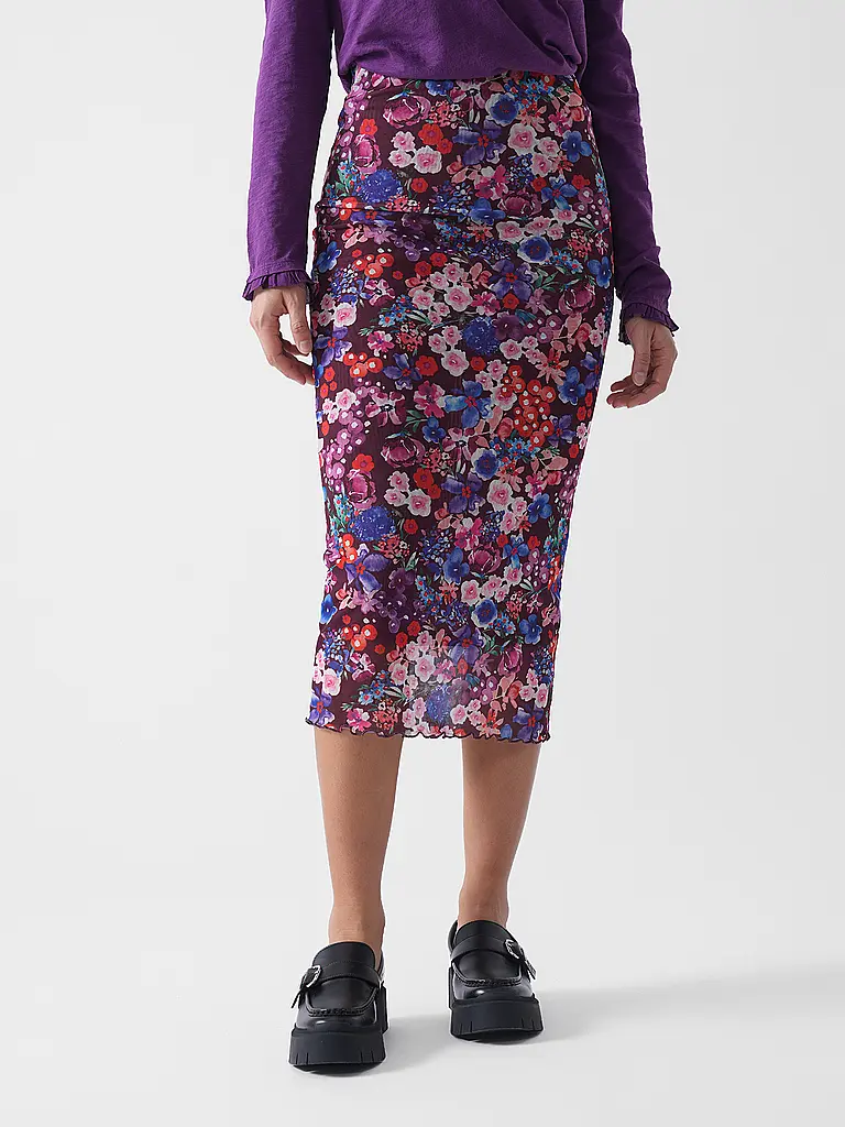 RICH & ROYAL | Midi falda | Rojo oscuro