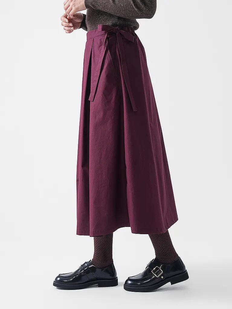 RICH & ROYAL | Midi falda | Rojo oscuro