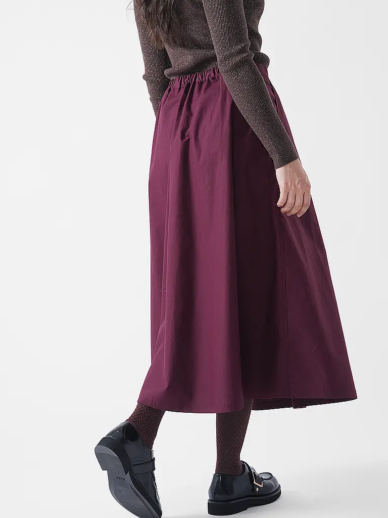 RICH & ROYAL | Midi falda | Rojo oscuro