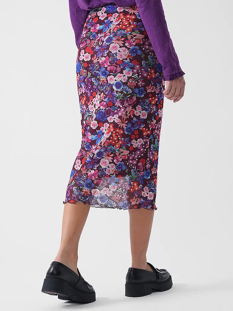 RICH & ROYAL | Midi falda | Rojo oscuro