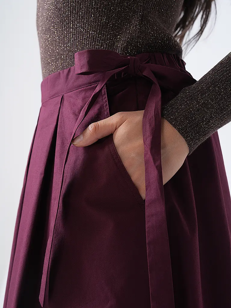 RICH & ROYAL | Midi falda | Rojo oscuro