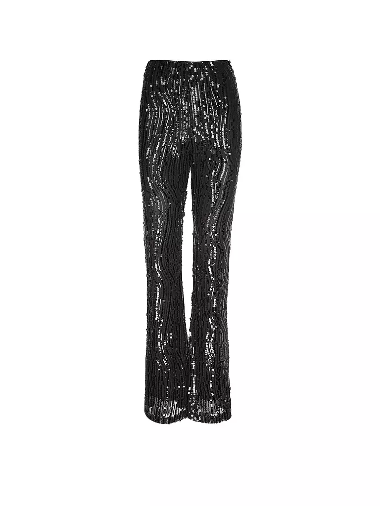 RICH & ROYAL | Pantalón acampanado | Negro