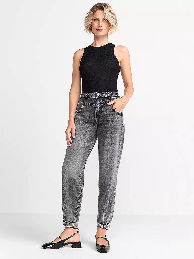 RICH & ROYAL | Vaqueros Mom Fit | Gris