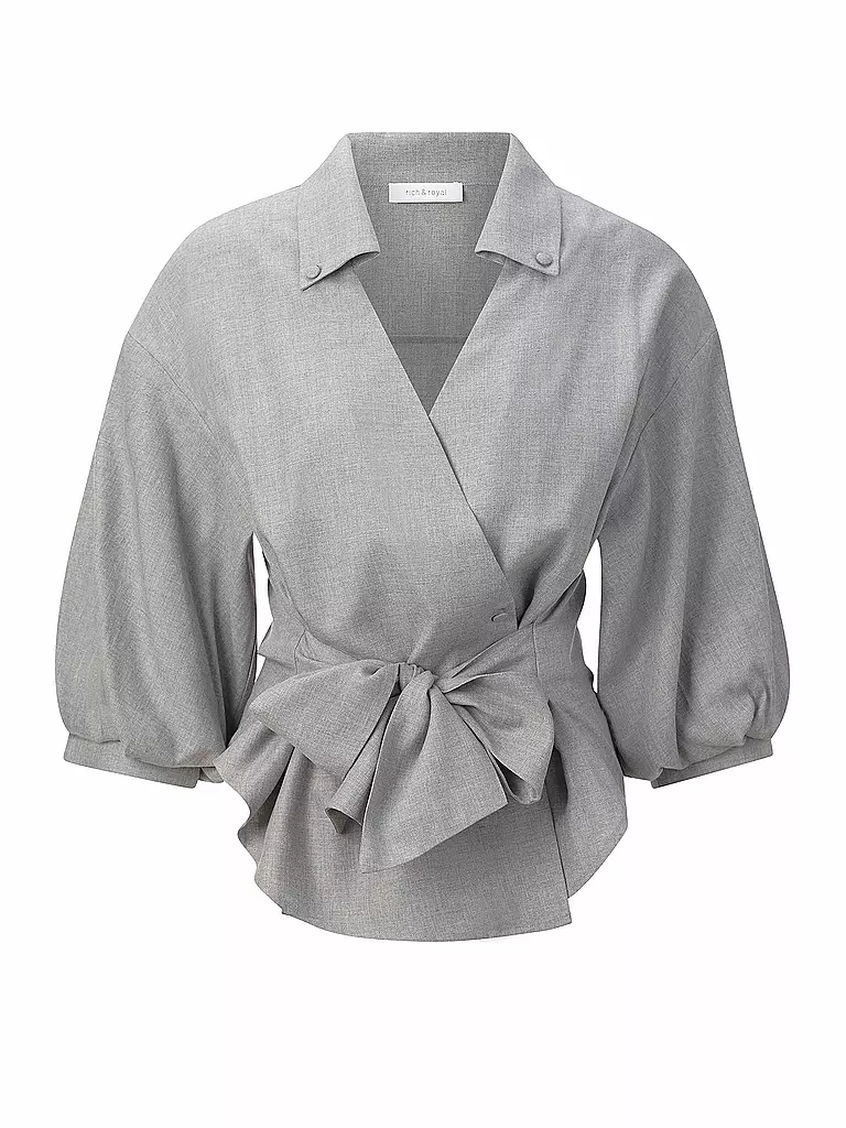 RICH & ROYAL | Wickelbluse | Gris