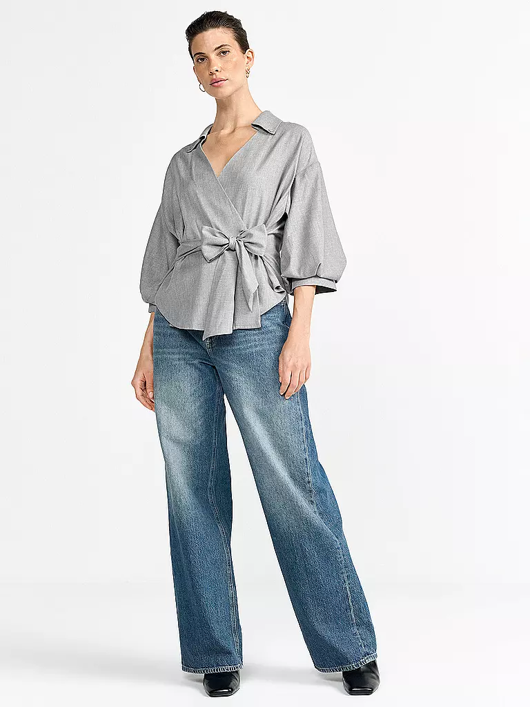 RICH & ROYAL | Wickelbluse | Gris