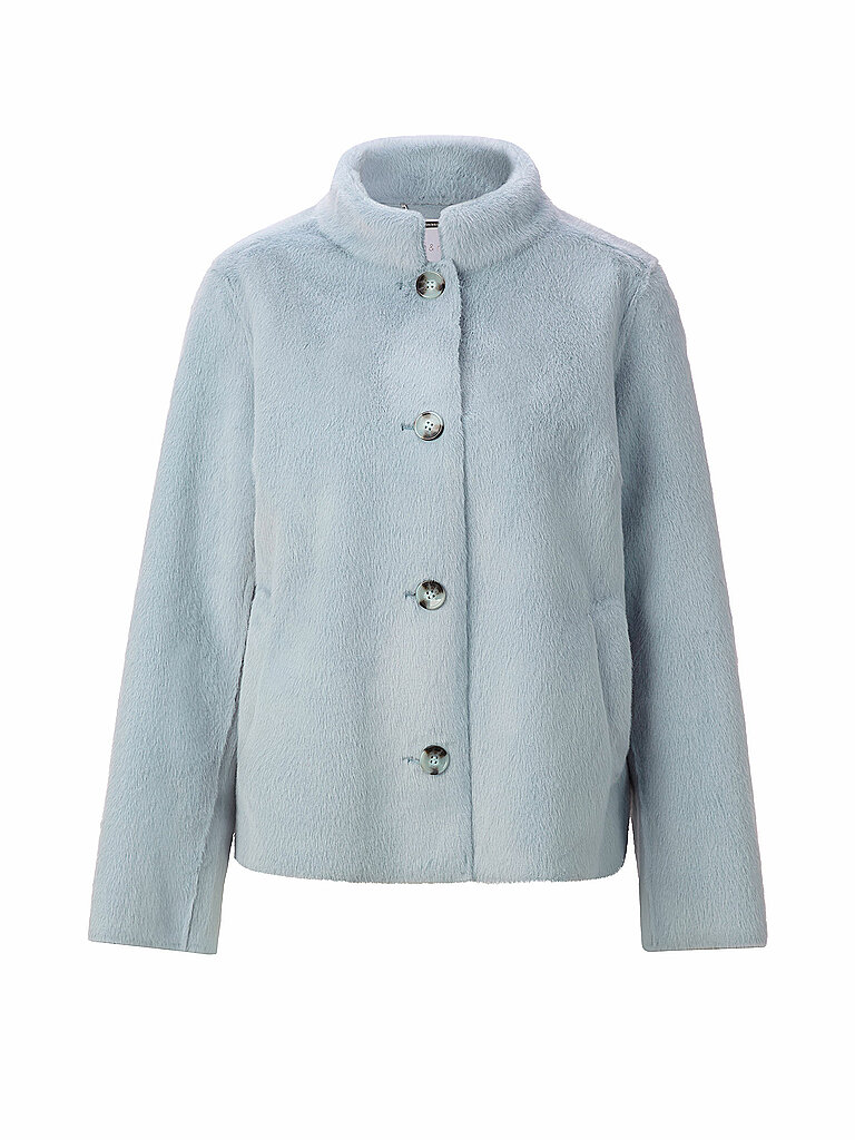Chaqueta con aspecto de piel azul claro 40