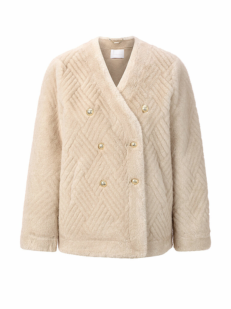 Chaqueta en imitación de piel camel 42