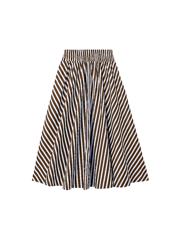 Richroyal Falda midi marrón 42