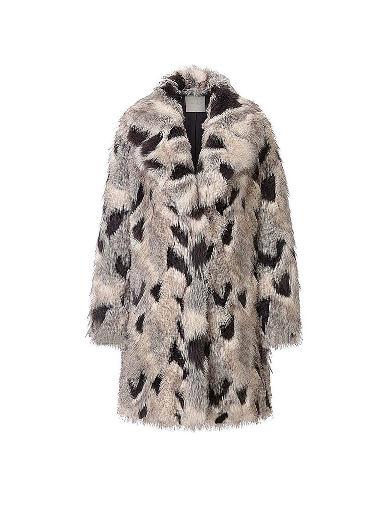 Richroyal Abrigo de piel sintética beige