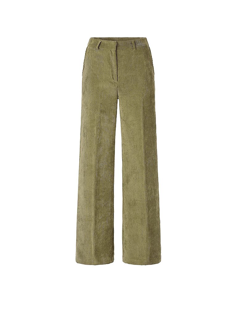 Richroyal Pantalones de pana oliva